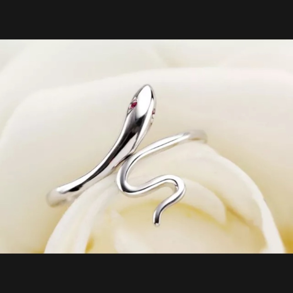 Silver Plated Snake 🐍 Adjustable ring